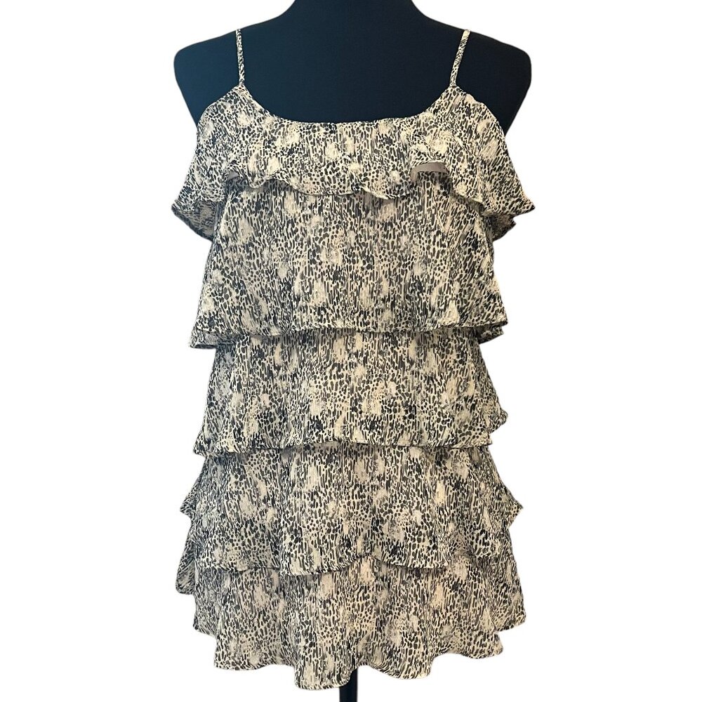 Candie's Spaghetti Strap Tiered Ruffle Top - S